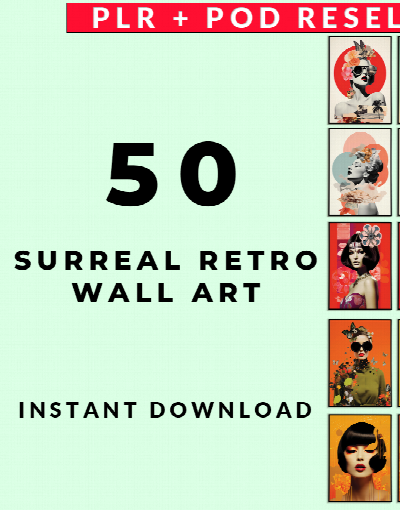 Surreal Retro Collage 50 Bundle